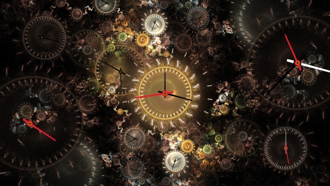 An image of fractal clock art.
