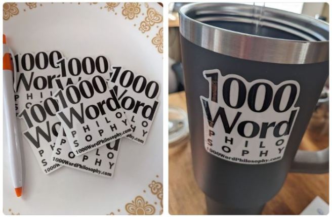 1000 Word Philosophy stickers